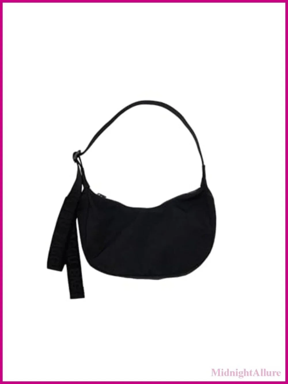 Small Nylon Crescent Bag Hobo Recycled Heavyweight Nylon Everyday Purse